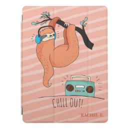 Pink Chill Out Lazy Sloth iPad Pro Cover