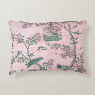 Pink Chinoiserie Accent Pillow