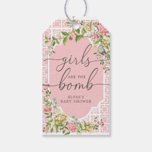 Pink Chinoiserie Bath Bomb Favor Tag - Trianon