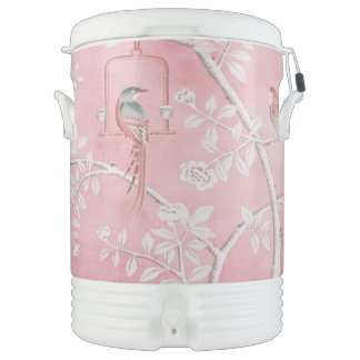 Pink Chinoiserie  Beverage Cooler