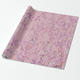 Pink Chinoiserie Chinese Decoupage Wrapping Paper