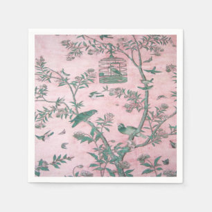 Pink Chinoiserie Decoupage Napkins