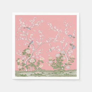 Pink Chinoiserie Decoupage Napkins