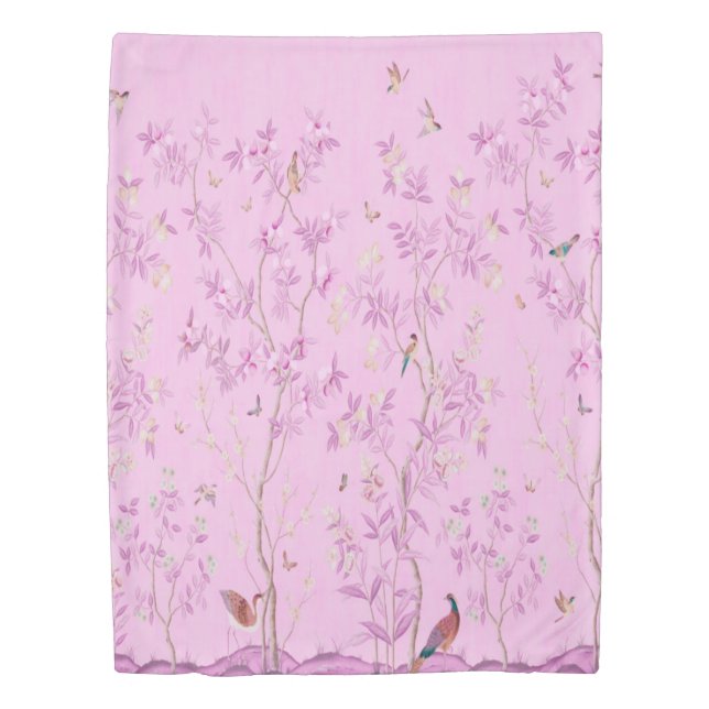 Pink Chinoiserie Duvet Cover (Front)