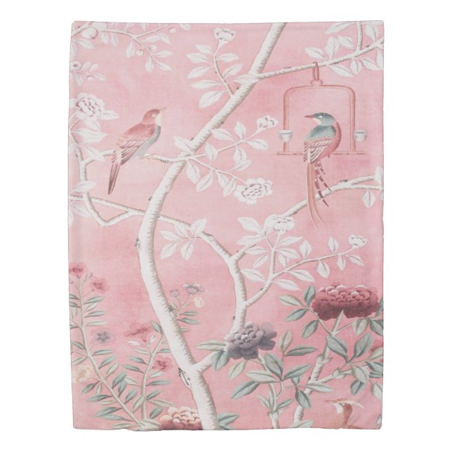 Pink Chinoiserie Duvet Cover (Front)