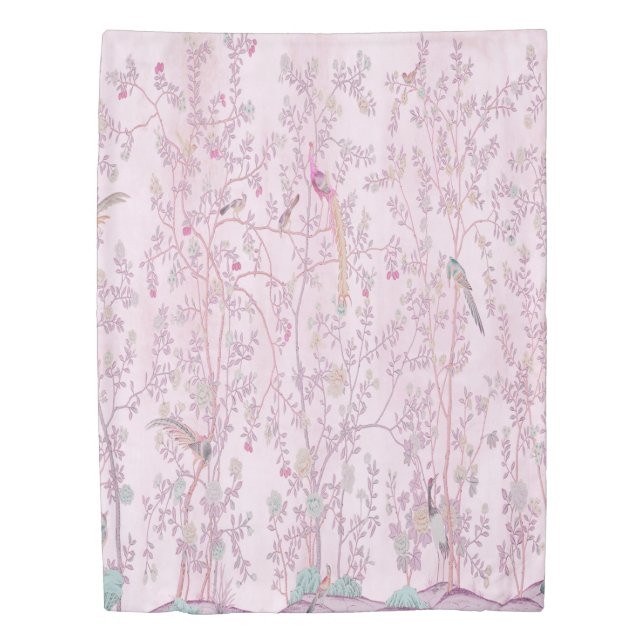 Pink Chinoiserie Duvet Cover (Front)