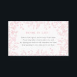 Pink Chinoiserie floral Book In Lieu, game Business Card<br><div class="desc">This stylish & elegant Baby shower invitation features gorgeous blush and Pink  hand-painted watercolor wildflowers arranged as a lovely bouquet and elegant calligraphy script that's perfect for spring,  summer,  or fall baby shower's,  baby girl baby carriage invitation,  a baby girl is on the way, </div>