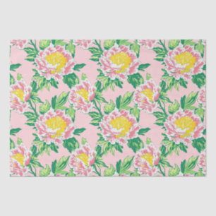 Pink Chinoiserie Floral Tissue Paper