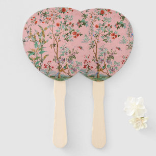 Pink Chinoiserie Hand Fan