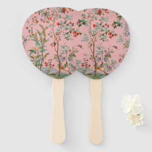 Pink Chinoiserie Hand Fan