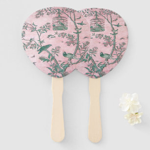 Pink Chinoiserie Hand Fan