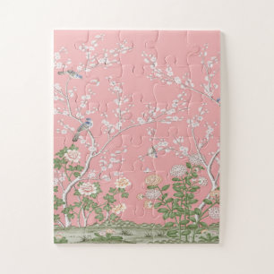 Pink Chinoiserie  Jigsaw Puzzle