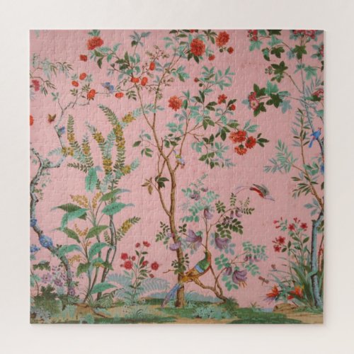 Pink Chinoiserie Jigsaw Puzzle