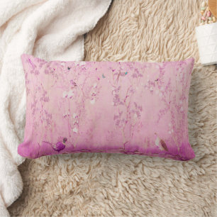 Pink Chinoiserie  Lumbar Pillow