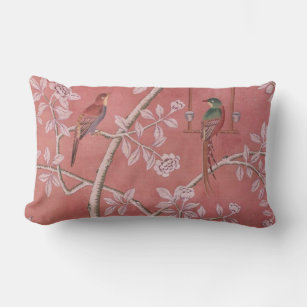 Pink Chinoiserie Lumbar Pillow