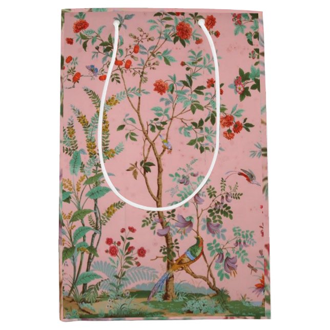 Pink Chinoiserie Medium Gift Bag (Front)