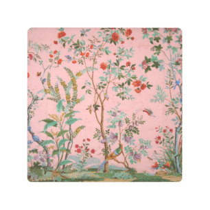 Pink Chinoiserie Metal Print