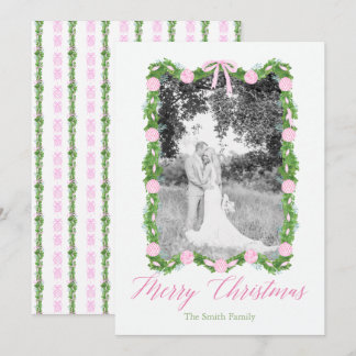Pink Chinoiserie Ornament Garland Grandmillenial Invitation
