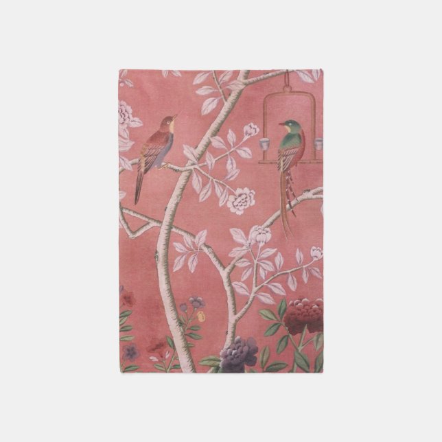 Pink Chinoiserie  Outdoor Rug (Front (Vertical))