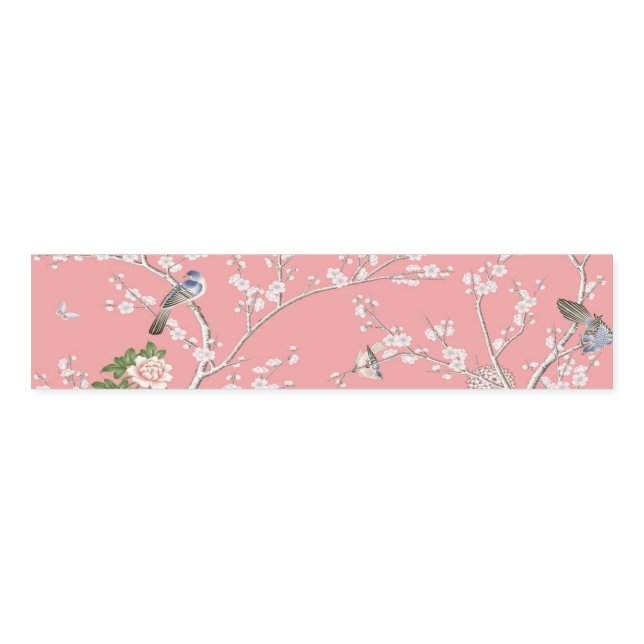 Pink Chinoiserie Paper  Napkin Bands (Unfolded)