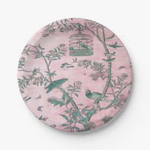 Pink Chinoiserie  Paper Plates