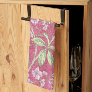 Pink Chinoiserie peacock floral Kitchen Towel