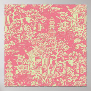 Pink Chinoiserie Poster