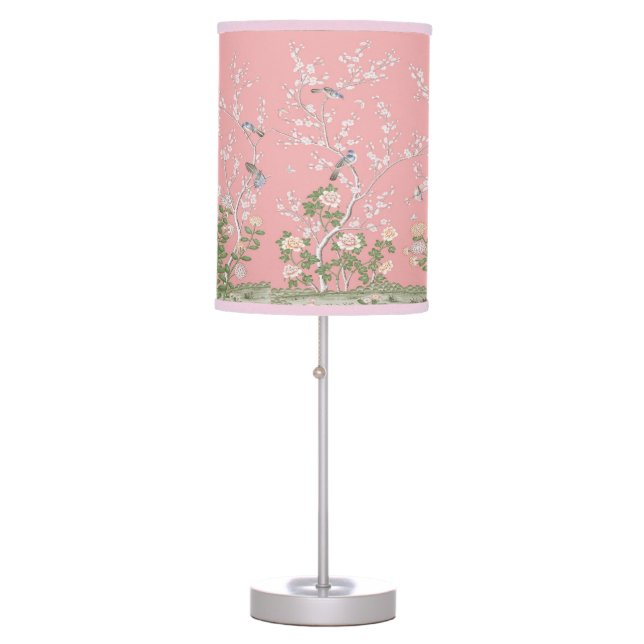 Pink Chinoiserie Table Lamp (Front)