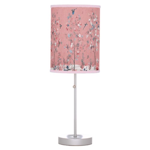 Pink Chinoiserie Table Lamp