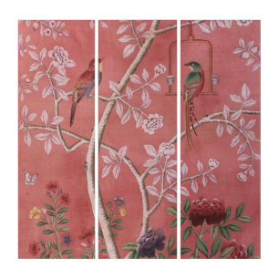 Pink Chinoiserie Triptych