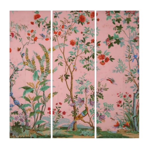 Pink Chinoiserie Triptych