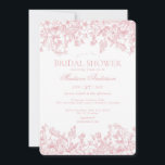 Pink Chinoiserie Vintage Floral Bridal Shower Invitation<br><div class="desc">Love is in Bloom. This Pink Chinoiserie Party Decor Collection, features delicate toile floral patterns for timeless elegance. Each piece in this collection showcases intricate designs in shades of pink, evoking a sense of sophistication and elegance. ★ Let me help you plan your next party! ★ If you need coordinating...</div>
