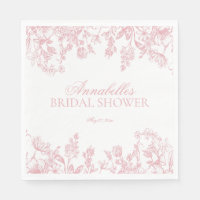 Pink Chinoiserie Vintage Floral Bridal Shower