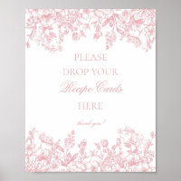 Pink Chinoiserie Vintage Floral Share a Recipe