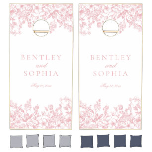 Pink Chinoiserie Vintage Floral Wedding Yard Games