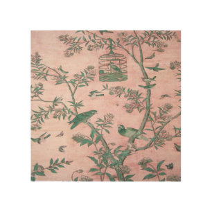 Pink Chinoiserie Wood Wall Art