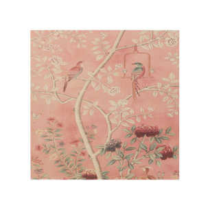 Pink Chinoiserie Wood Wall Art