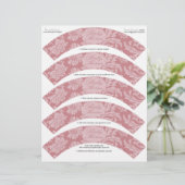 Pink Chintz Baby Shower DIY Cupcake Wrappers (Standing Front)