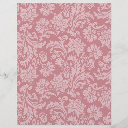Pink Chintz Pattern Card Stock DIY Scrapbooking (Front)