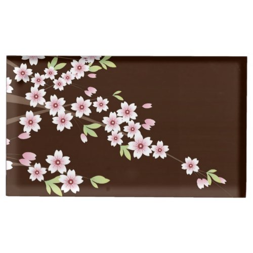 PinkChocolate Brown Cherry Blossom Table Number Holder