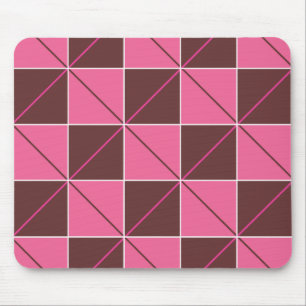 Pink & Chocolate Checkerboard Argyle Mouse Pad