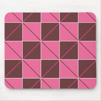 Pink & Chocolate Checkerboard Argyle Mouse Pad