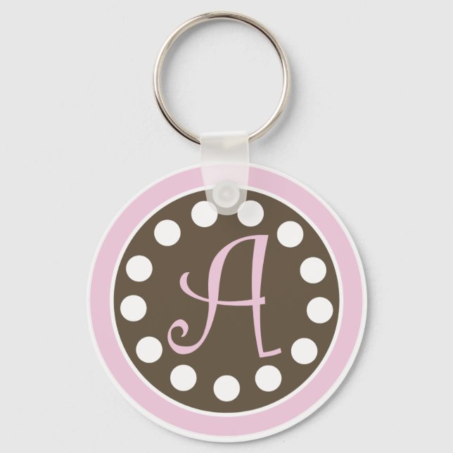 Pink Chocolate Keychain "A" (Front)