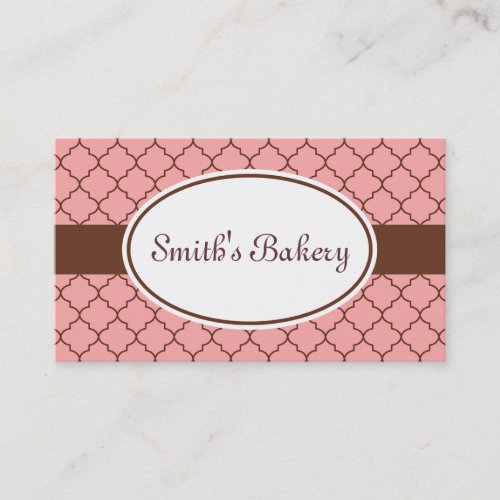 Pink Chocolate Pattern Business Card
