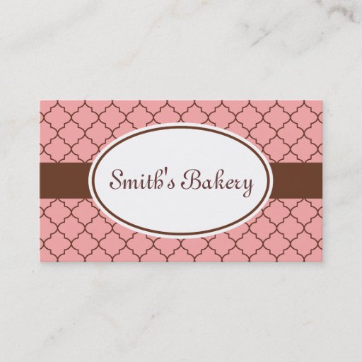 Customizable Pink Chocolate Pattern Business Card