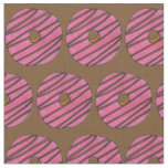 Pink Chocolate Strawberry Doughnut Donut Junk Food Fabric