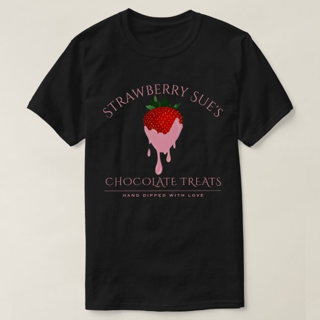 pink chocolate strawberry T-Shirt (Design Front)