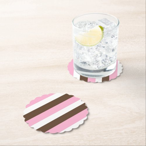 Pink Chocolate Vanilla Paper Coaster