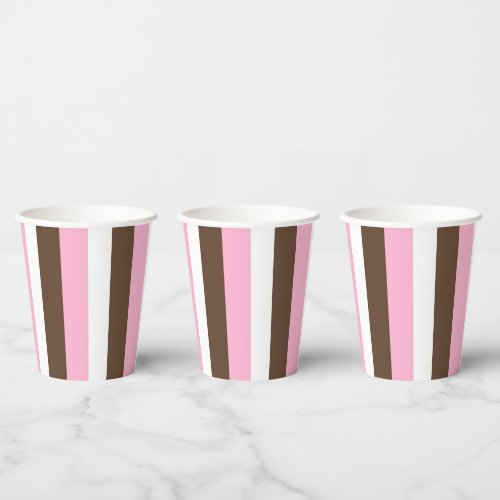 Pink Chocolate Vanilla Paper Cups