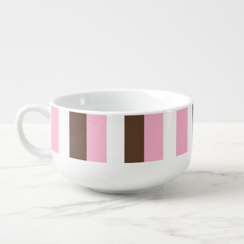 Pink Chocolate Vanilla Soup Mug